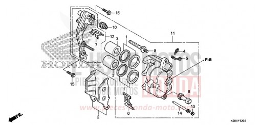 ETRIER DE FREIN AVANT CRF125FP de 2023